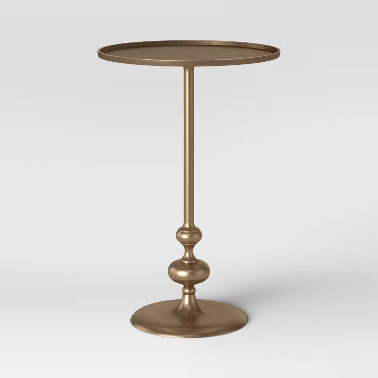 Londonberry Turned Accent Table Brass - Threshold™ | Target