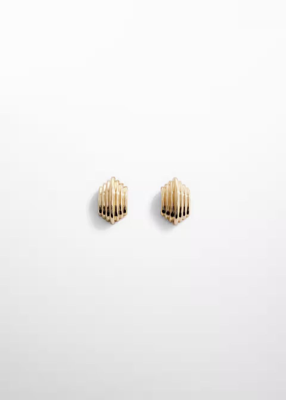 Embossed semi-hoop earrings -  Women | Mango USA | MANGO (US)