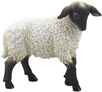 4.25 Inch Baby Lamb Decorative Statue Figurine, White and Black | Amazon (US)