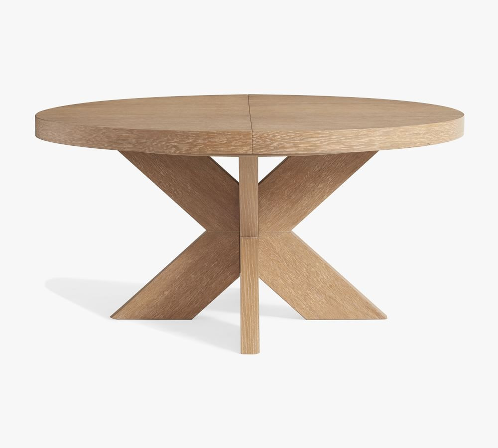 Modern Farmhouse Round Pedestal Extending Dining Table | Pottery Barn (US)