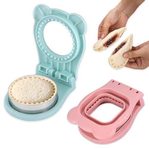 Sandwich Cutter and sealer Set,Square&Round Sandwich Maker with Seal Edge for Homemade sandwich Snacks Lunchbox Bento Box | Amazon (US)