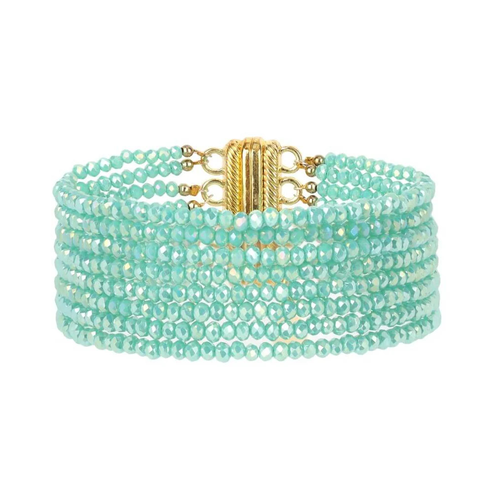 Meghan 8 Strand Crystal Bracelet | BuDhaGirl