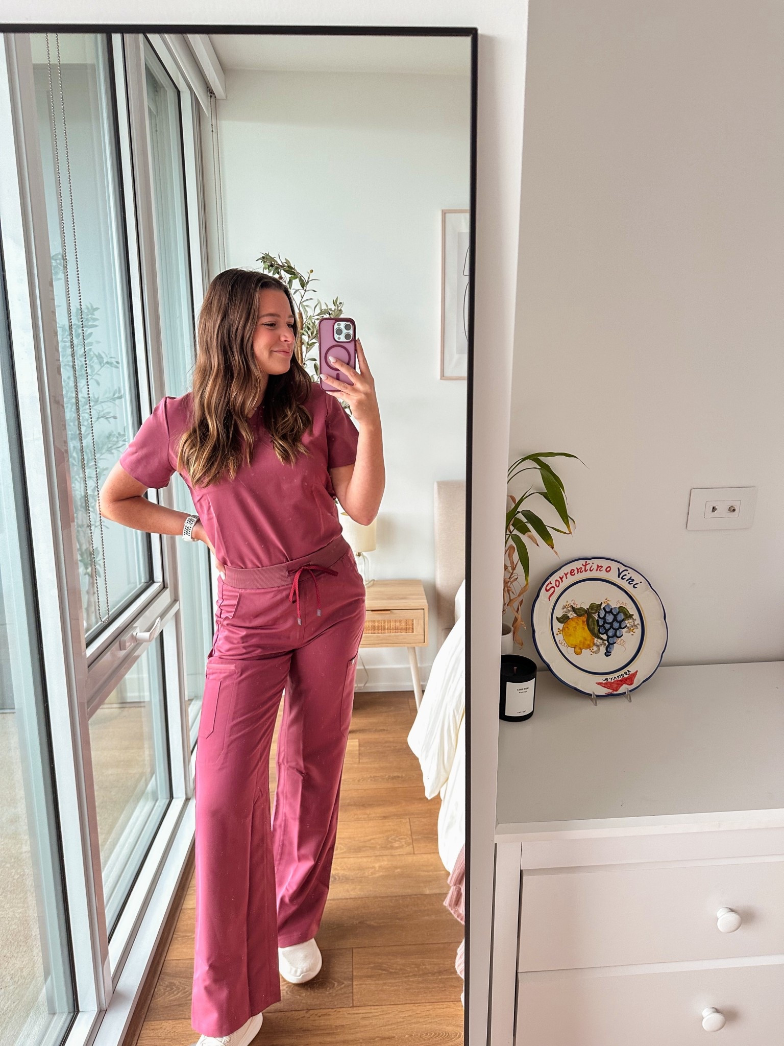 Viral one pocket top: M
Wide leg pants: S tall