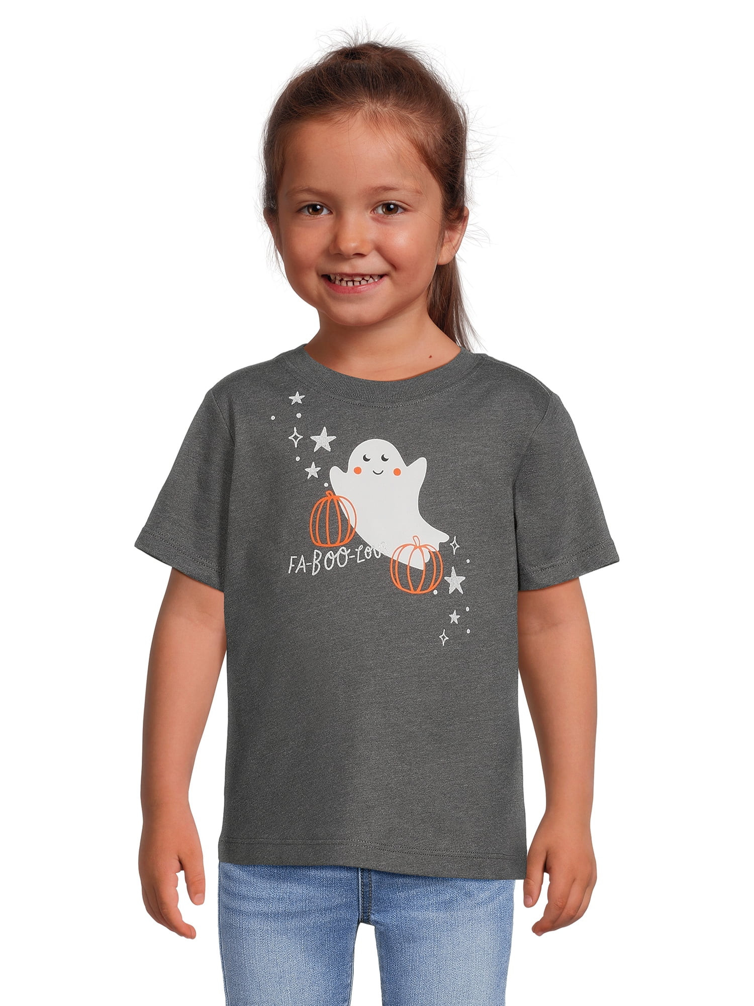 Wonder Nation Toddler Unisex Halloween Graphic Tee, Sizes 12M-5T | Walmart (US)