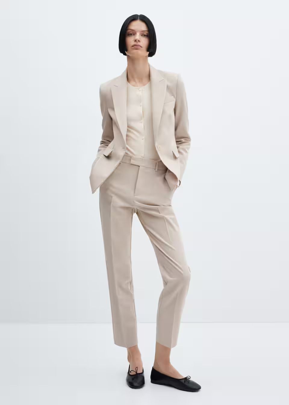 Fitted suit blazer -  Women | Mango USA | MANGO (US)