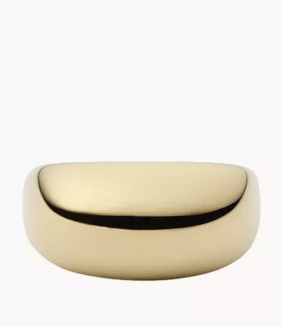 Ellis All Stacked Up Gold-Tone Stainless Steel Band Ring | Fossil (US)