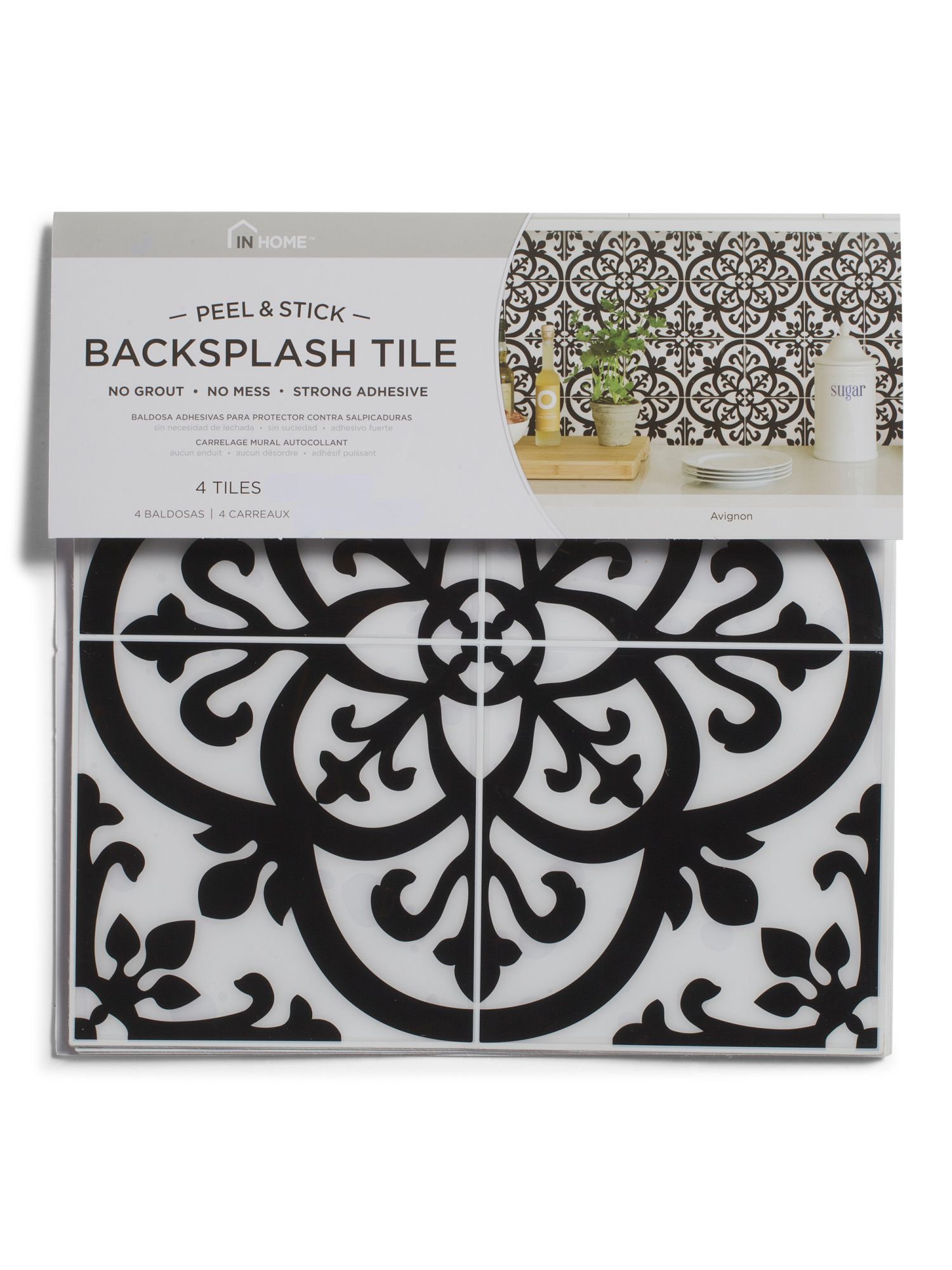 4pk Avignon Peel &amp; Stick Backsplash Tiles | TJ Maxx