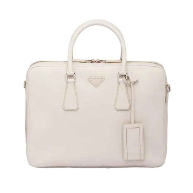 Prada Saffiano Ivory Leather Satchel Weekender Travel Tote Bag Crossbody - Walmart.com | Walmart (US)