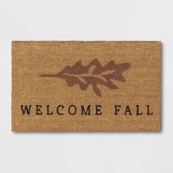 1&#39;6&#34;x2&#39;6&#34; Welcome Fall Harvest Doormat Natural - Threshold&#8482; | Target