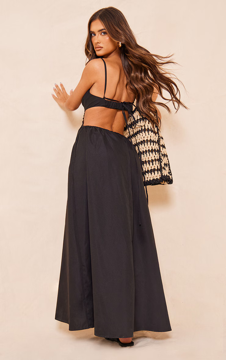 Black Cut Out Back Maxi Dress | Pretty Little Thing (Australia & New Zealand)