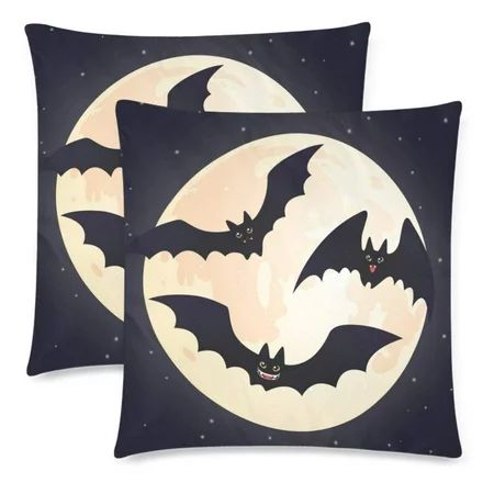BPBOP Flying And Smiling Bats Pillow Covers Pillow Cases Two Sides Printing 18x18 inches Set of 2 | Walmart (US)
