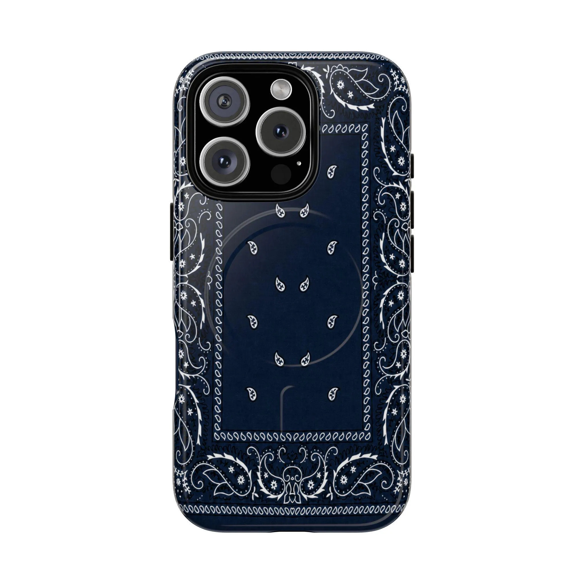 Navy Bandana Phone Case, Queer Hanky Code iPhone Case, Dark Blue Paisley Cover, LGBTQ Signal Style, Leather Bar Gift | Etsy (Global)