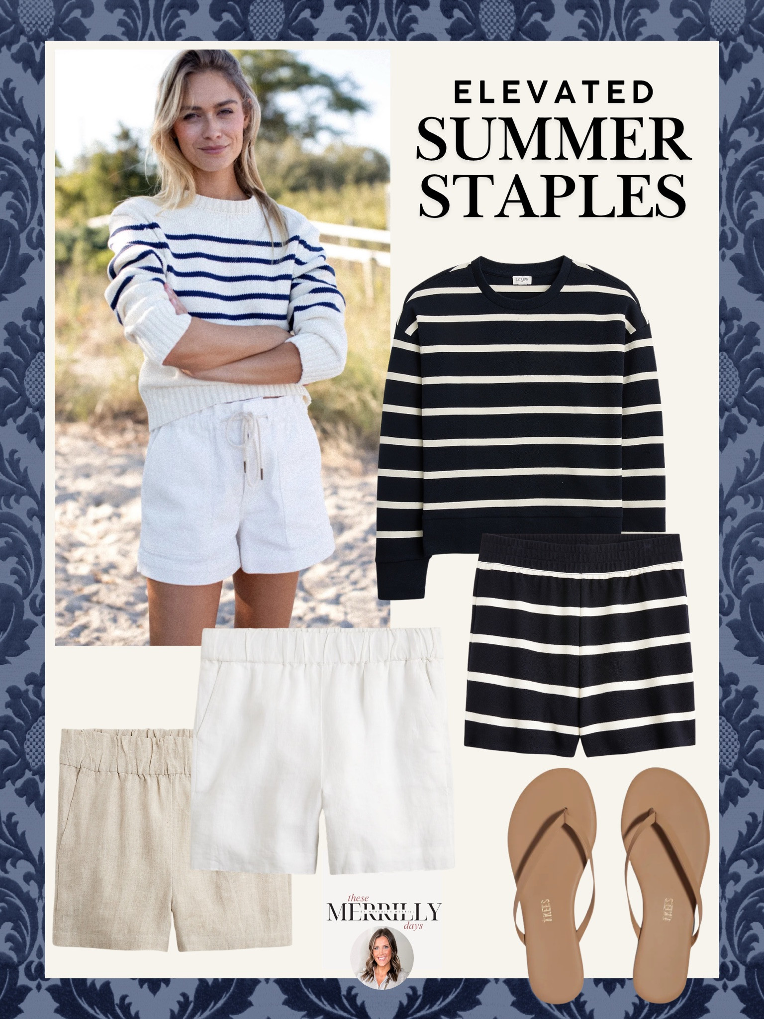 Love matching sets for a casual and put together outfit for spring and summer! Thesemerrillydays women’s summer outfits women’s matching sets navy and white outfit women’s casual outfit ideas 

#LTKootd #LTKSeasonal #LTKdayinmylife