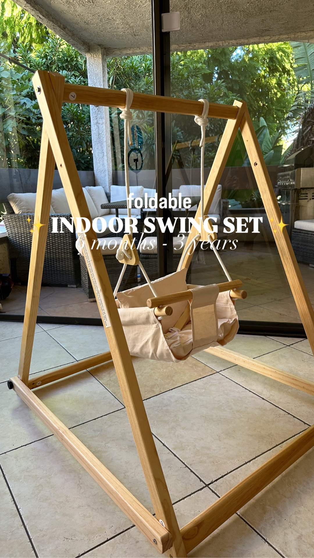 Foldable Montessori Swing Set— it’s the perfect way to bring the park indoors for your little one this fall and winter! 🍂☁️

#LTKKids #LTKBaby