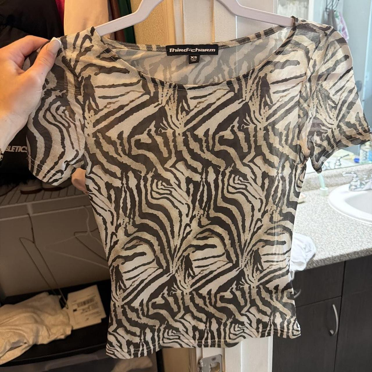 Zebra print mesh top #zoo #wildlife | Depop | Depop US