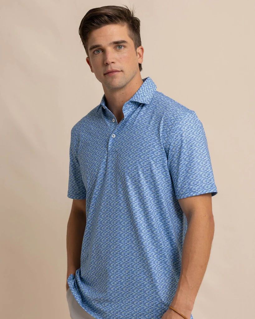 Driver Casual Water Printed Polo | Southern Tide