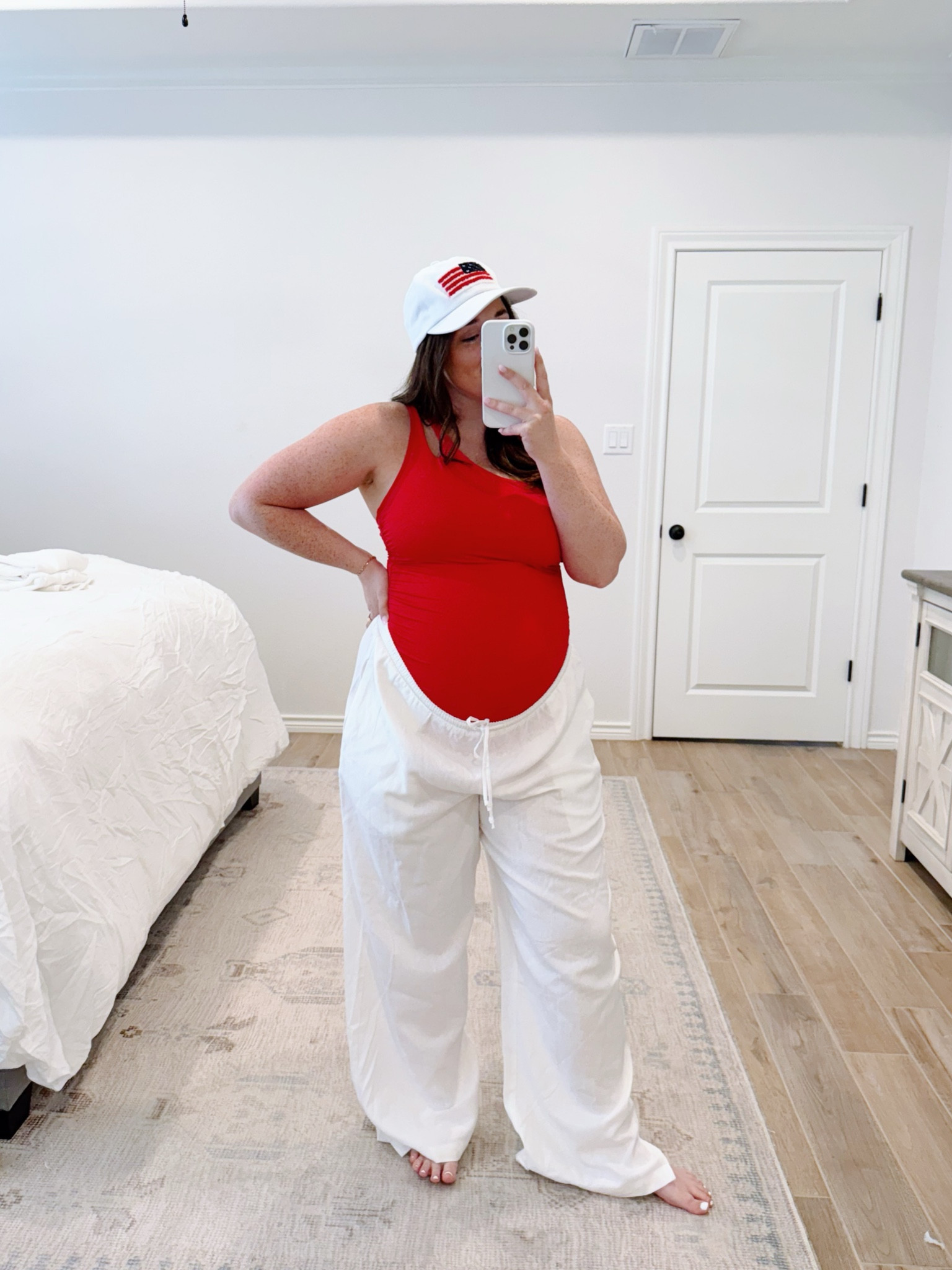 cutie lil pool fit! 
size large in all!  

#LTKSeasonal #LTKSwim #LTKBump