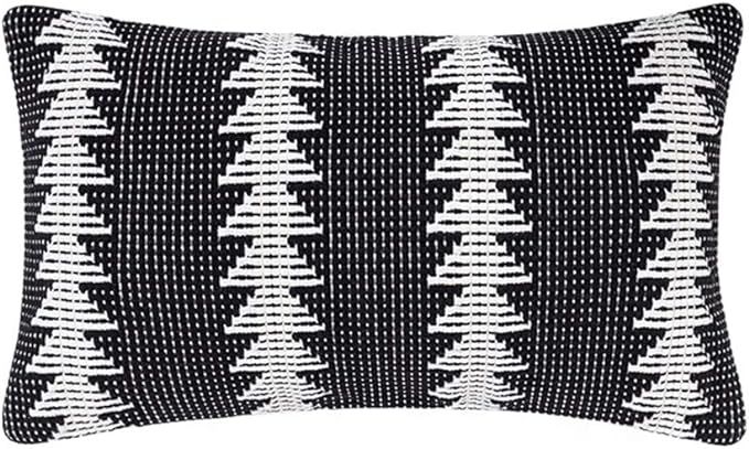 Tiffasea Black and White Lumbar Throw Pillow Covers Decorative Accent Pillow Cases Boho Neutral C... | Amazon (US)