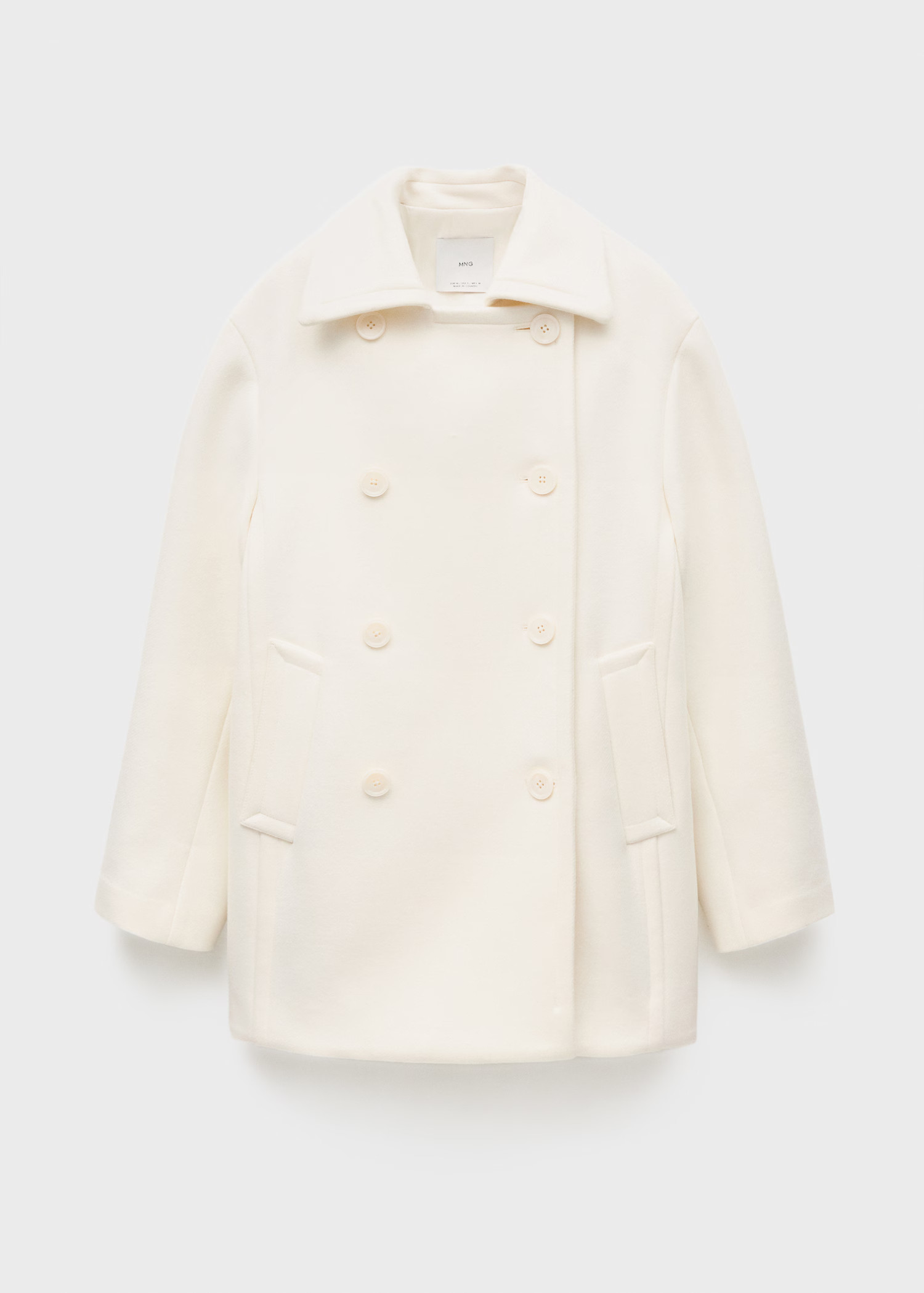 Double breasted virgin wool coat | MANGO (US)