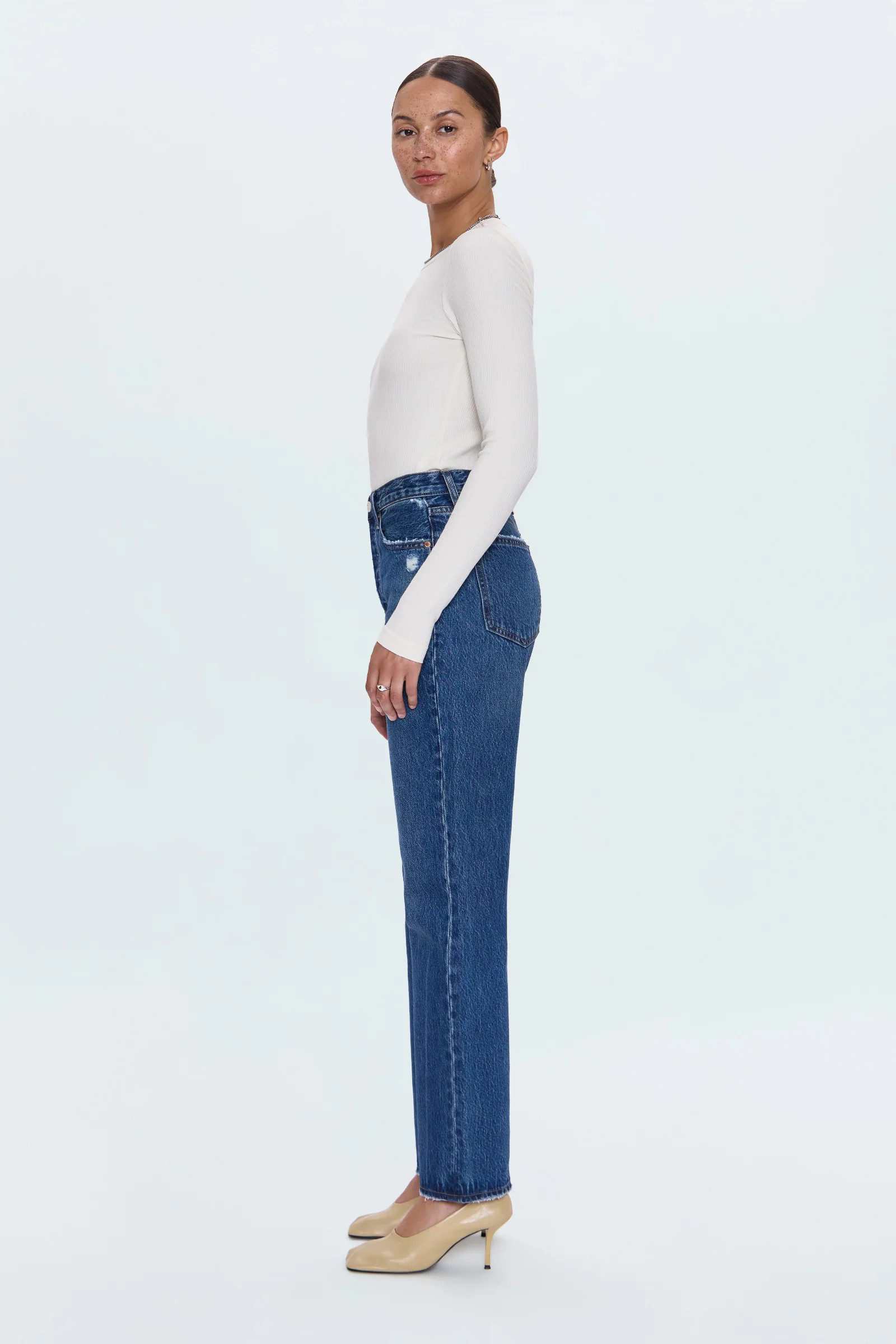 Cassie Super High Rise Straight Jean - Cameo Vintage | Pistola Denim