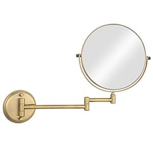 GURUN 8" Wall Mounted Makeup Mirror with 10X Magnification,Two-Sided Swivel Bathroom Mirror,Antiq... | Amazon (US)