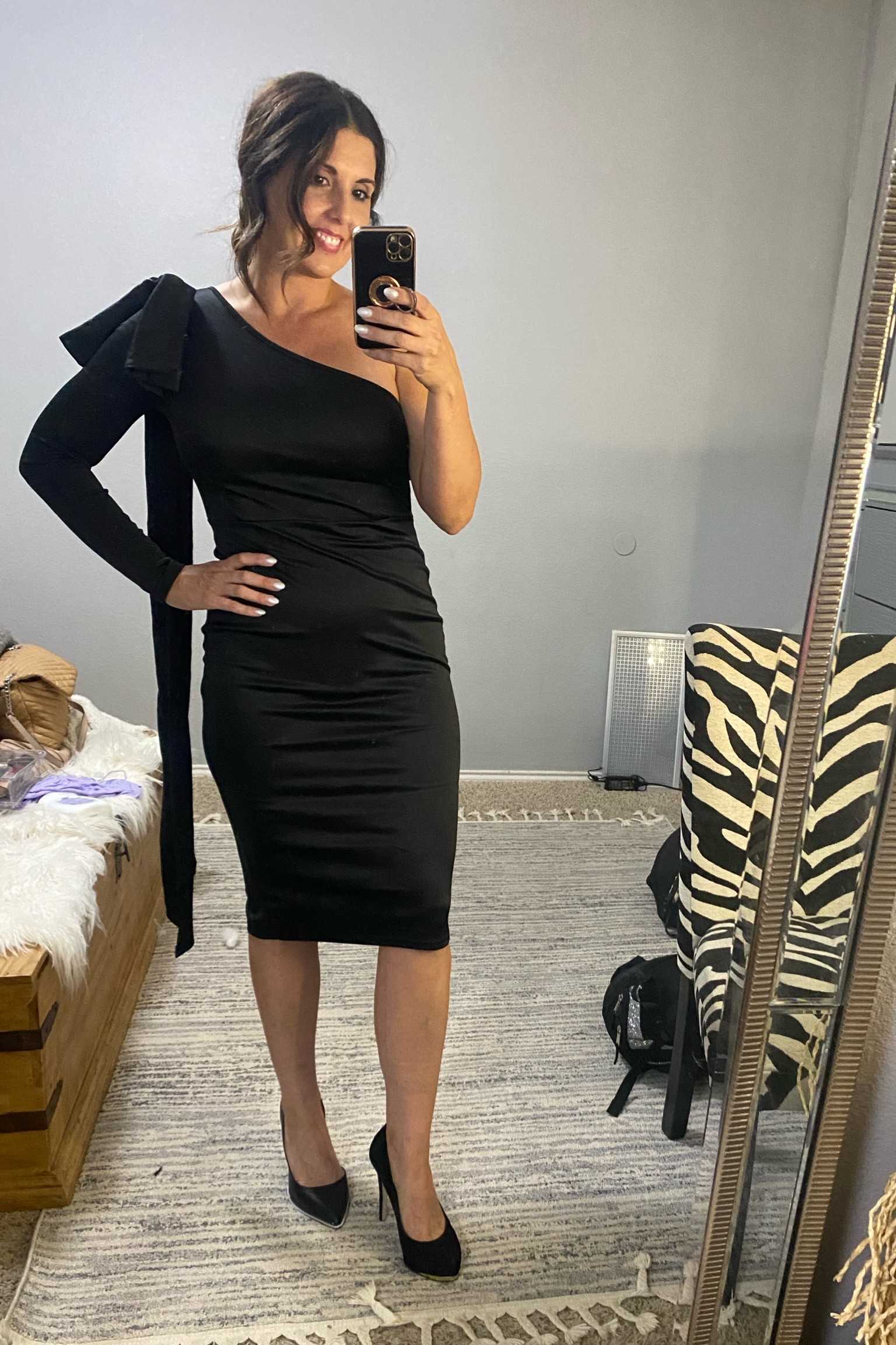 The most gorgeous evening dress in the world. Stretchy and comfy. Wearing medium. #cocktaildress #lbd

#LTKHoliday #LTKwedding #LTKunder50