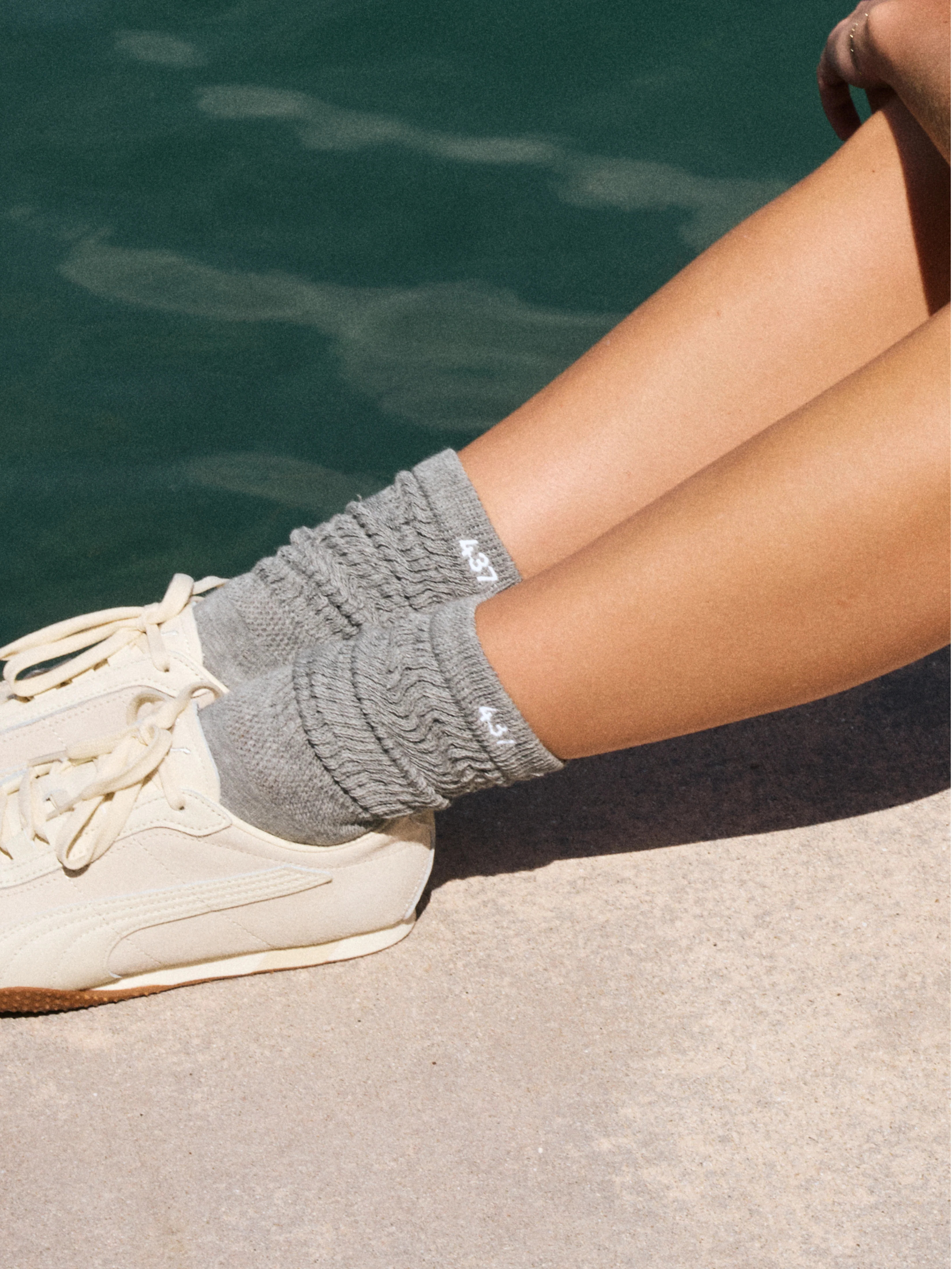 The Scrunchie Sock / Heather-Grey | 437