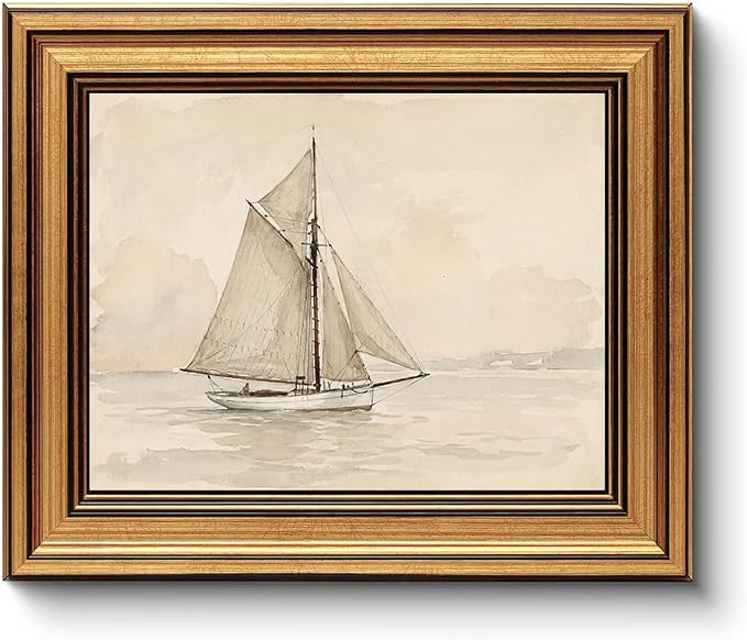 Framed Vintage Canvas Wall Art - Retro Art Prints Classic Artwork Pictures for Bedroom Home Decor... | Amazon (CA)