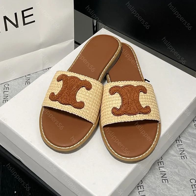 Best Selection of  Designer Handmade Raffia Mule Slides: Luxe Woven Leather Beach Sandals For Men... | DHGate