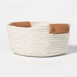 Decorative Coiled Rope Square Base Tapered Basket Small White 11" - Threshold™ | Target
