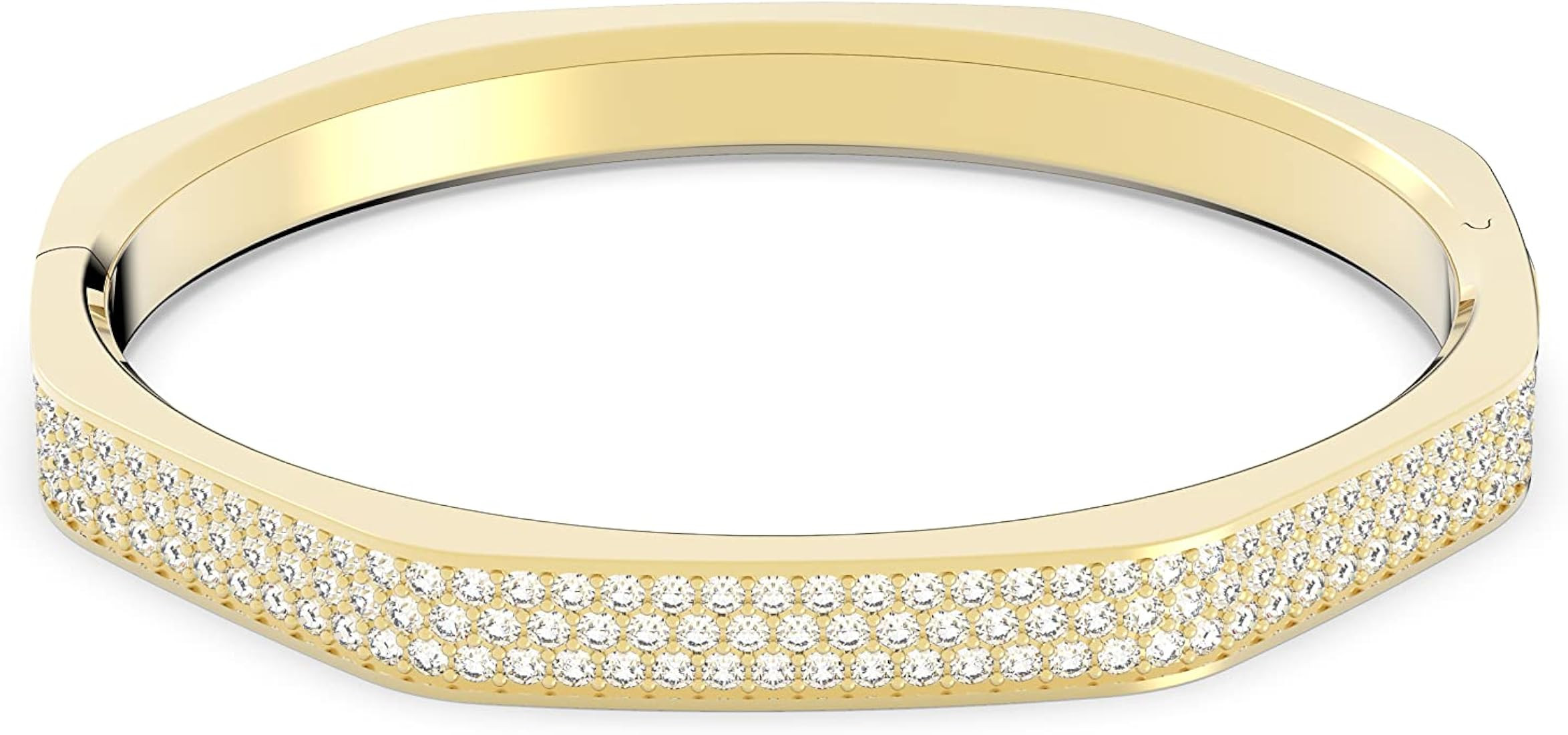 Amazon.com: Swarovski Dextera bangle, Octagon, Pavé, White, Gold-tone plated: Clothing, Shoes & ... | Amazon (US)