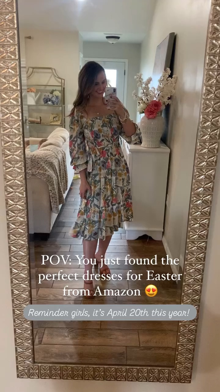 Easter is near— April 20th to be exact!☀️ These are my fave modest easter dresses with sleeves I’ve found so far! Easter dresses from Amazon! Also great for spring weddings, baby showers, church dress, family photos, Mother’s Day, graduation, you name it!! 

Floral dresses, spring style, mom style, spring dresses, vacation dresses, feminine style, Pinterest aesthetic, spring outfits, family Easter outfits 


#LTKVideo #LTKfindsunder50 Shop my 🔗s below! 

#springdresses #sundressseason #sundresses #summerdress #vacationdress #easterdress #easterdresses #modestdresses

#LTKFindsUnder50 #LTKSeasonal #LTKWatchNow