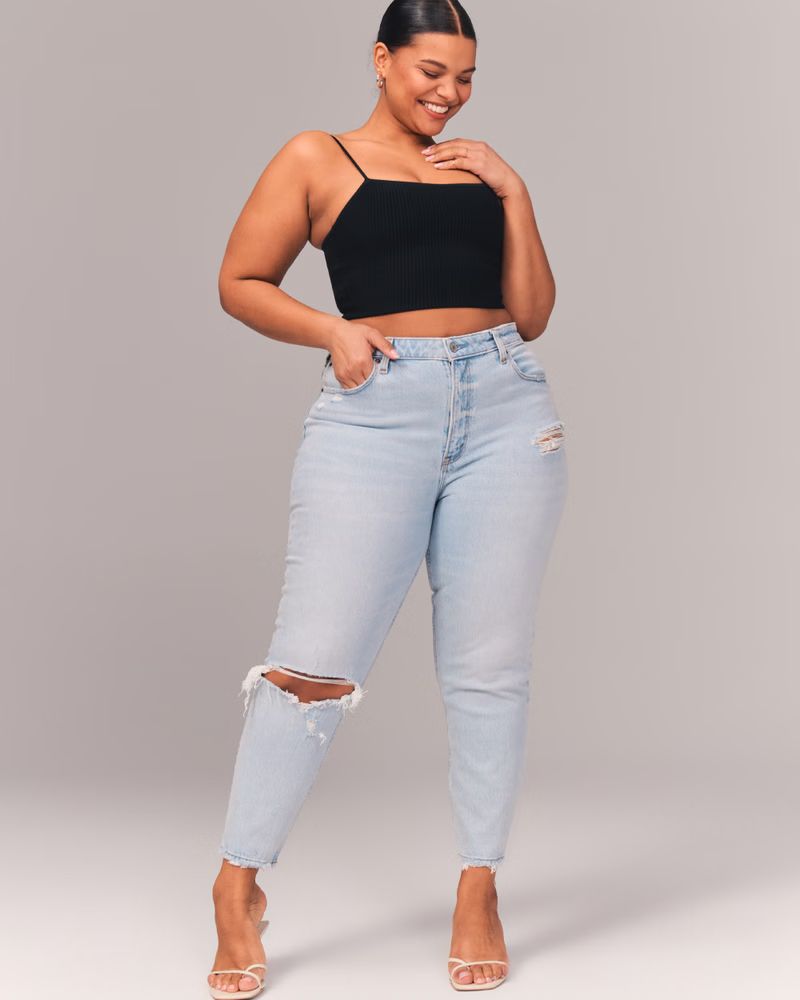 Curve Love High Rise Mom Jeans | Abercrombie & Fitch (US)