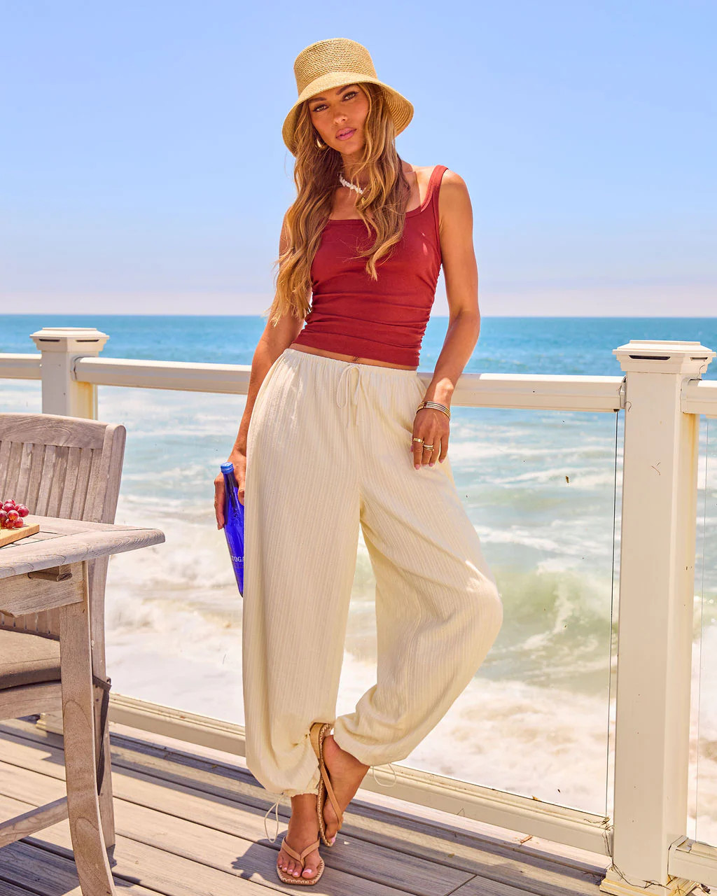Anaia Cotton Drawstring Pleated Balloon Pants | VICI