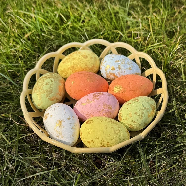 10 Pcs Easter Speckled Eggs, Colorful Plastic Speckled Eggs and Vase Filler Faux Chicken Eggs for... | Walmart (US)