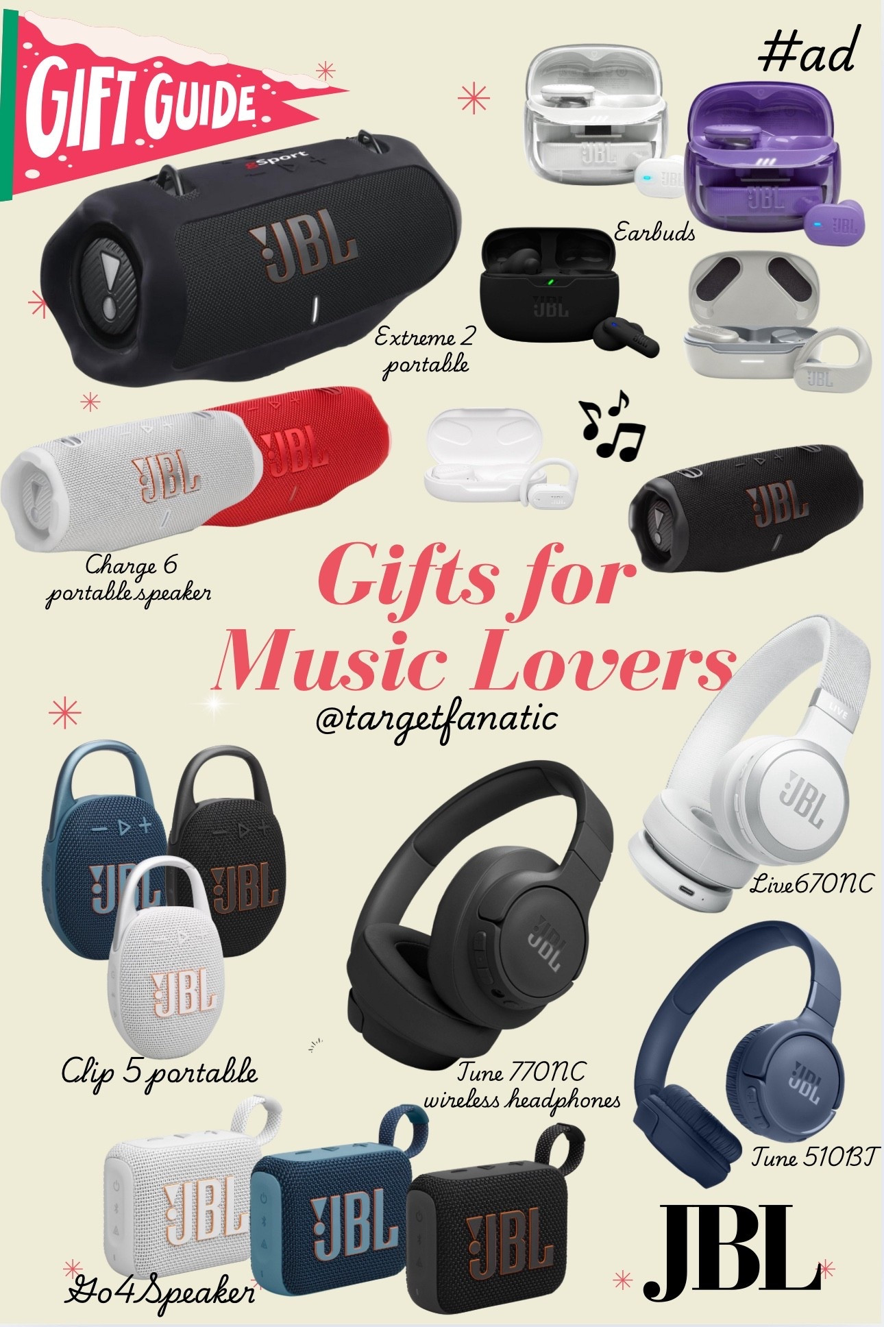 #ad I went to Target for holiday gifts and I had to show you all the @JBLaudio goodies I found 🤩 🎧🔊 Whether you’re shopping for music lovers, teens, travelers, or someone who just needs a sound upgrade, JBL has so many great options. This is a perfect gift that anyone would love and actually use! 

Make sure to check out JBL at your local @Target or grab them online at Target.com!🎄#TargetPartner