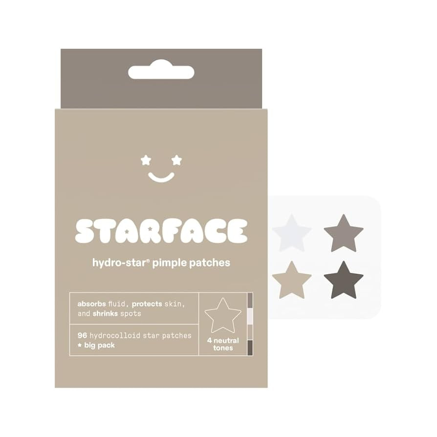 Starface Earth Star BIG PACK, Hydrocolloid Pimple Patches, Absorb Fluid and Reduce Redness, Cute ... | Amazon (US)