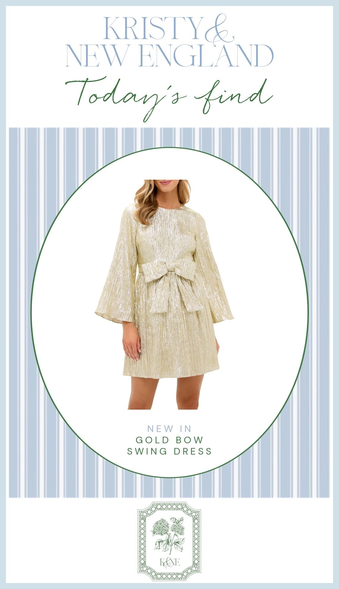 Cute gold bow holiday dress ✨🫶🏻

#LTKHoliday #LTKParties #LTKOver40