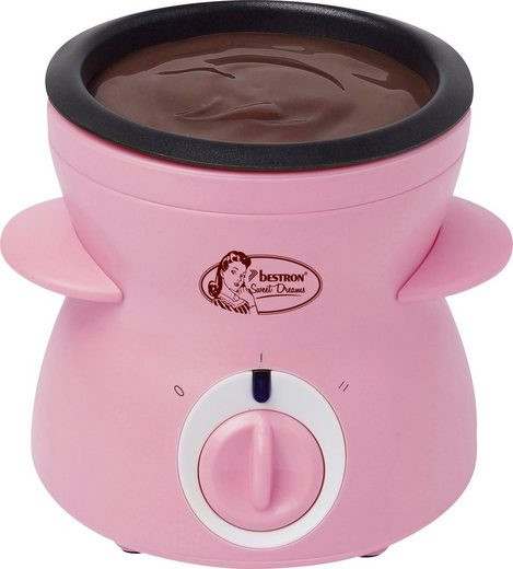 bestron Fondue DCM043P, 0,3 l, für 2 Personen, Mini-Schokofondue-Set, inkl. 10xSpieße, 10xGabel... | OTTO (DE)