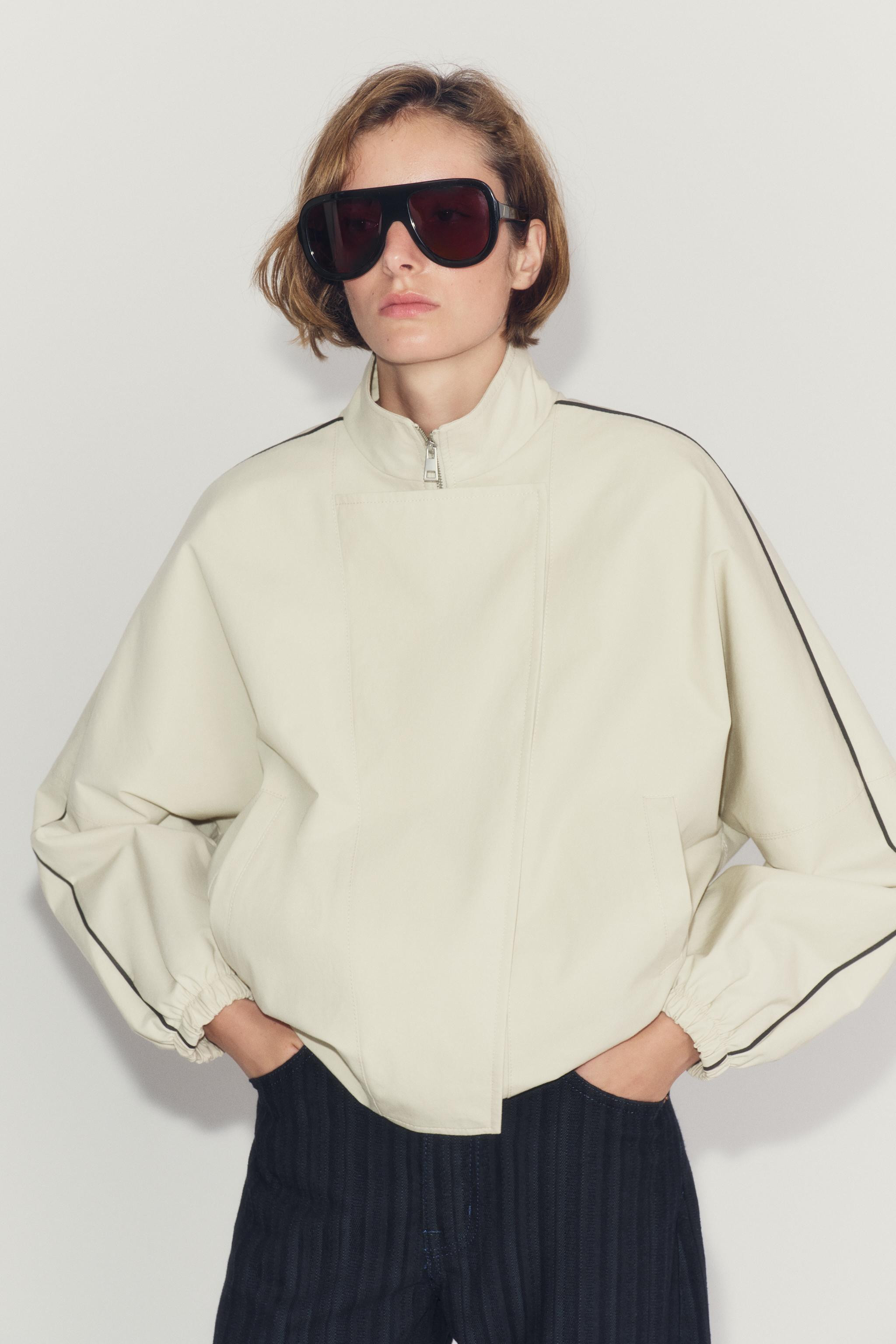 ZW COLLECTION PIPED BOMBER JACKET | Zara US