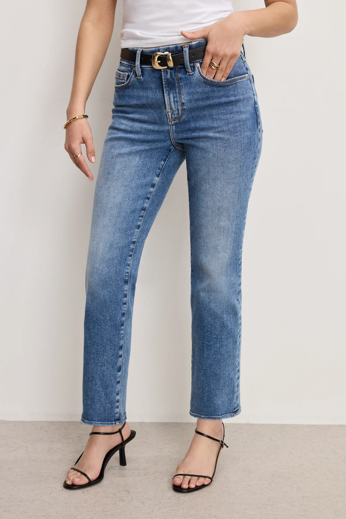 ALWAYS FITS GOOD PETITE STRAIGHT JEANS | INDIGO316 | Good American