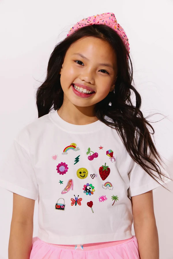 Sparkle Doodle Crop T-shirt | Lola + The Boys