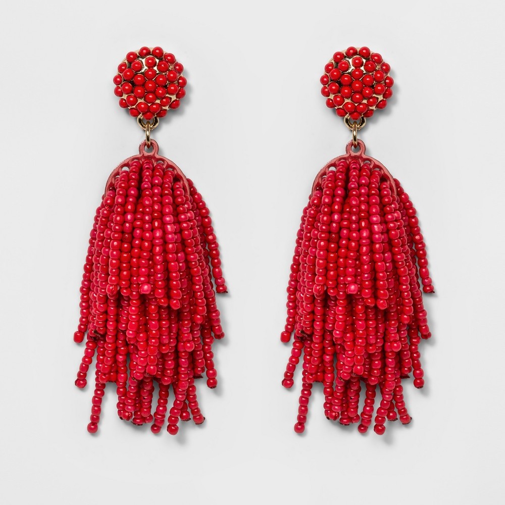Sugarfix by BaubleBar Tassel Earrings - Red, Girl's | Target