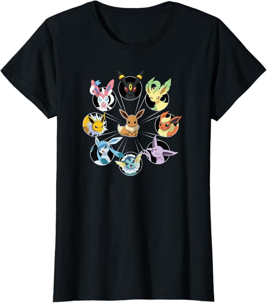 Pokémon - Eevee Evolution Circle T-Shirt | Amazon (US)