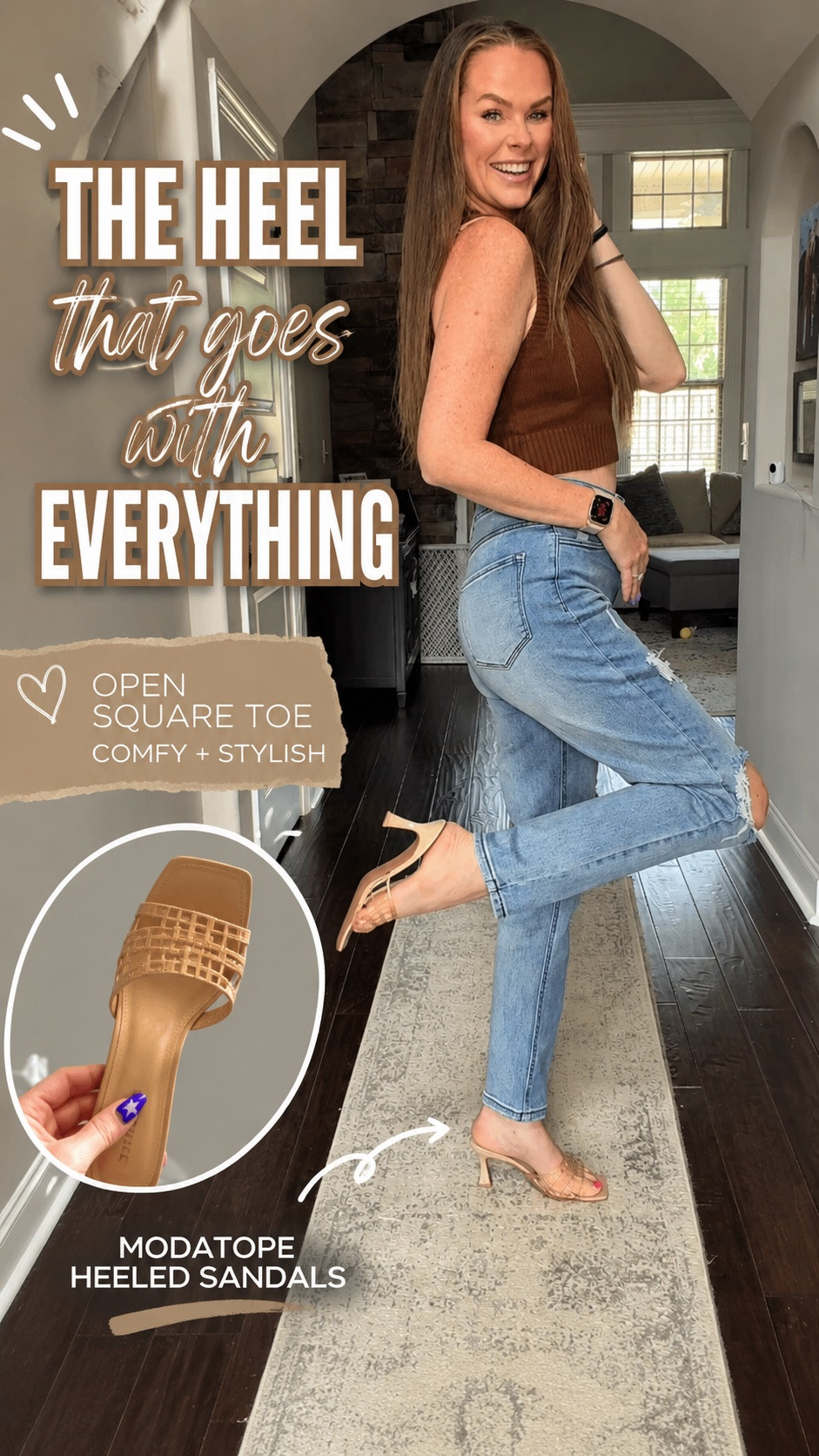 These heels instantly make a simple jeans outfit feel so much more put together 🤎✨

#Modatope #HeeledSandals #OOTDInspo #EverydayStyle #TikTokFashion