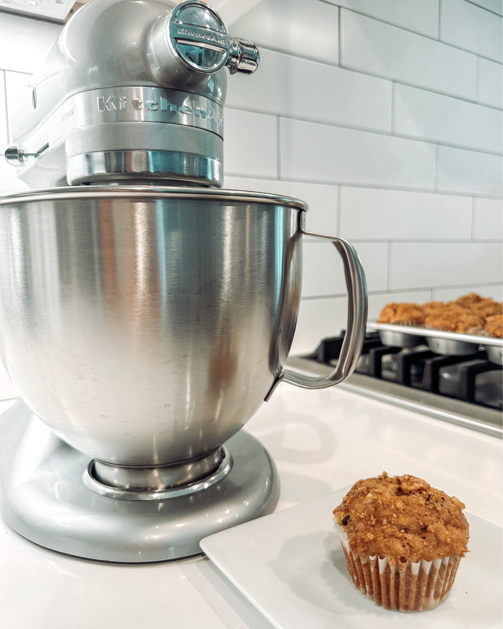 Every time I use my kitchenaid mixer I ask myself how I have gone this long without one. This is literally one of my favorite kitchen appliances. 

In this photo I made banana nut muffins and they turned out delicious and the kitchenaid mixer made the process super simple. 

Shop this mixer today! 🫶🏽

#LTKfamily #LTKhome