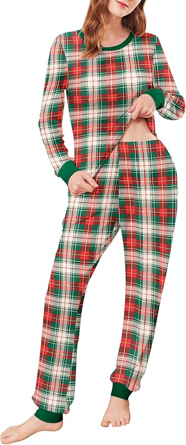 Ekouaer Womens Pajamas Sets Long Sleeve Tops with Jogger Pants Soft Pjs Lounge Set Outfits with P... | Amazon (US)