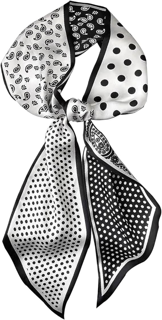 Head Scarf Hair Neck Scarves For Women Purse Bag Scarfs For Handbags Silky Long Thin Satin Headsc... | Amazon (US)