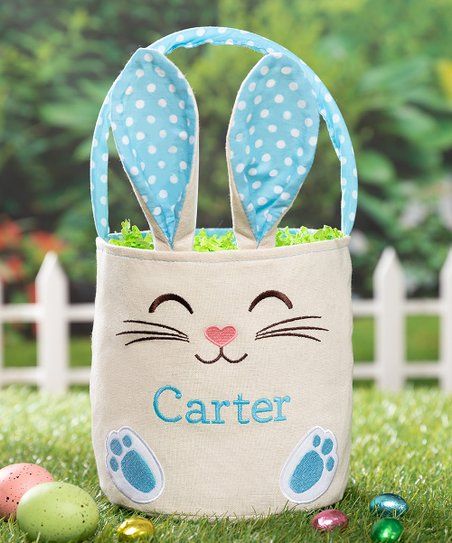 Blue Bunny Personalized Bucket Bag | Zulily