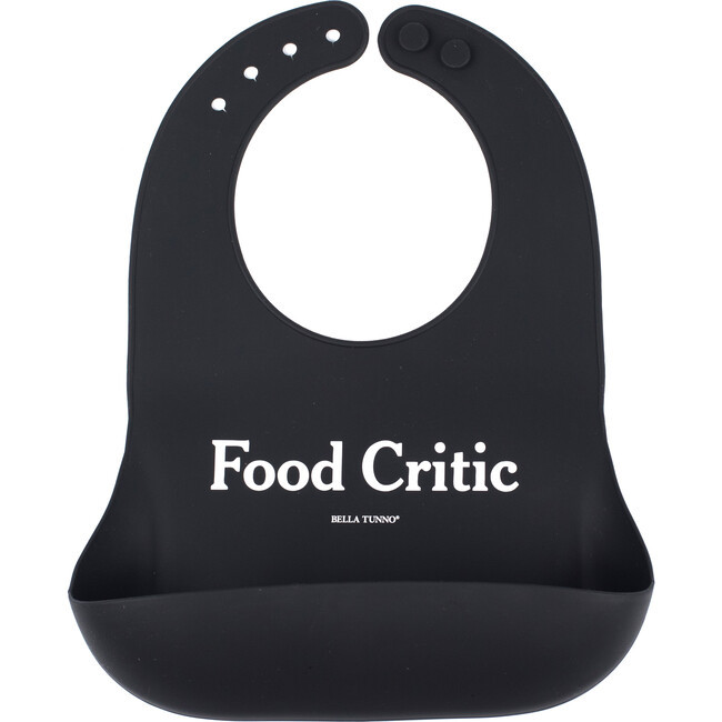 Bibs | Food Critic Wonder Bib (Black) | Bella Tunno | Maisonette | Maisonette